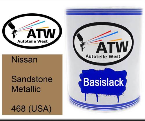 Nissan, Sandstone Metallic, 468 (USA): 1L Lackdose, von ATW Autoteile West.